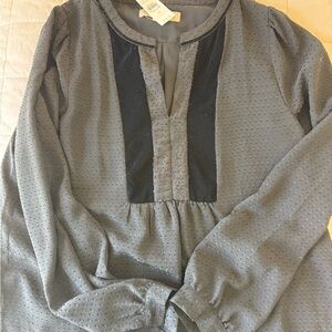 Loft Black Blouse with Black Trim